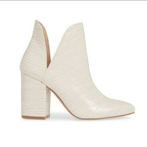 Steve madden women rookie bone white croco boots brand new in box size 11